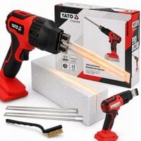 NÓŻ TERMICZNY DO STYROPIANU AKUMULATOROWY YATO 18V OSTRZA 200mm KORPUS