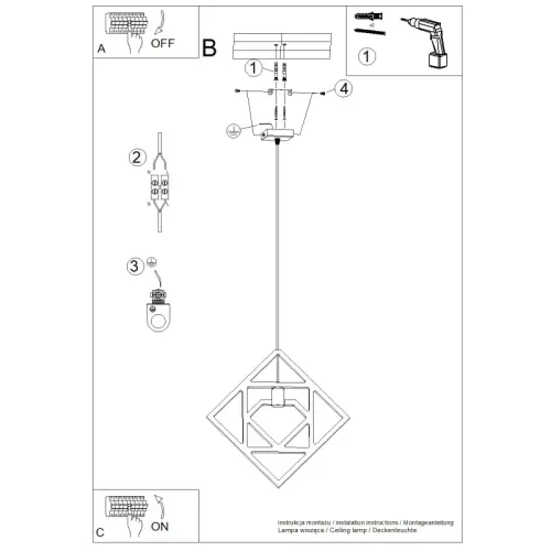 Lampa wisząca CARO na Arena.pl