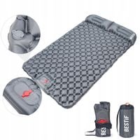 PODWÓJNY MATERAC TURYSTYCZNY TREKKINGOWY DMUCHANY MATA Z WBUDOWANĄ POMPKĄ