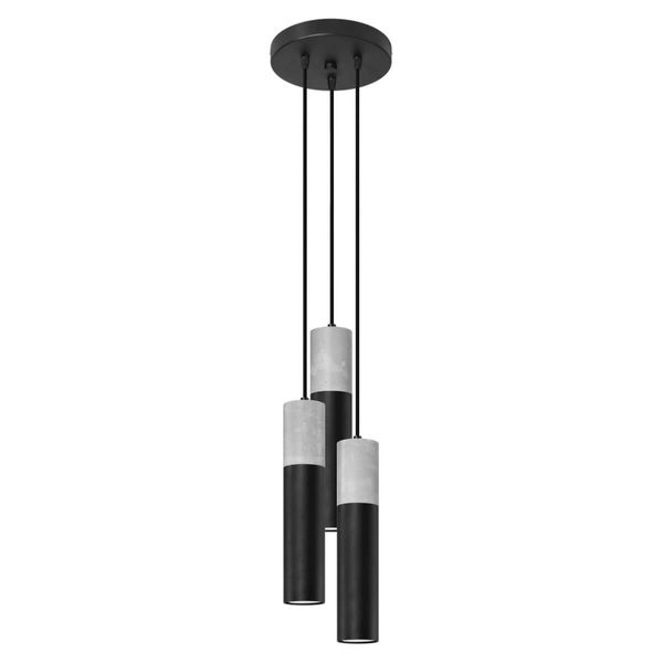 Wisząca lampa sypialniana SL.1081 nad łóżko czarna szara zdjęcie 1