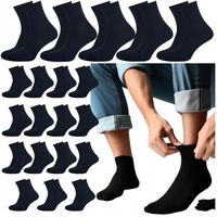 20x Skarpety męskie bawełniane wizytowe GARNITUROWE czarne skarpetki 43-46