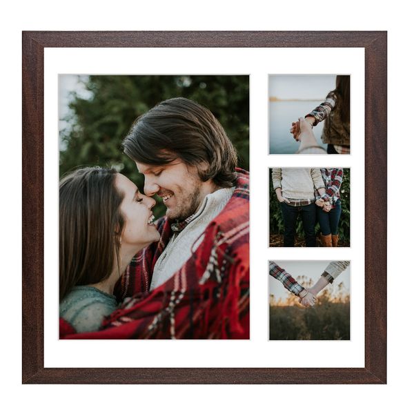 Ramka na 4 zdjęcia Hekla 40x40x4 MDF galeria brązowy 1szt. zdjęcie 1