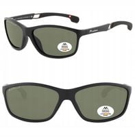 Sportowe Okulary MĘSKIE POLARYZACYJNE PRZECIWSŁONECZNE HD CZARNO ZIELONE