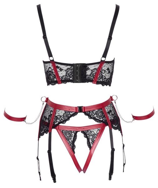 Shelf Bra Set Black/Red M zdjęcie 8