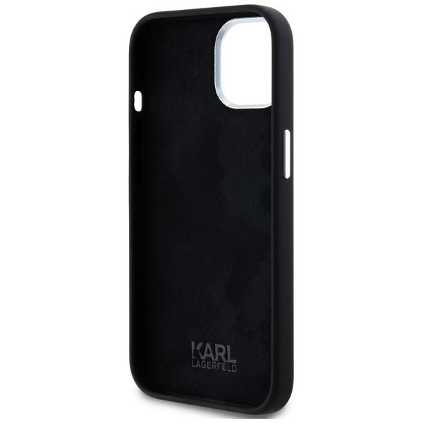 etui karl lagerfeld silicone metal       script logo do iphone 15 zdjęcie 7