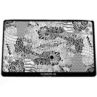 Blaszka do stempelków duża - Flowers 05