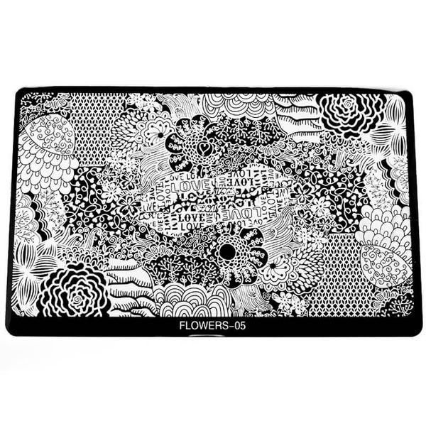 Blaszka do stempelków duża - Flowers 05 zdjęcie 1