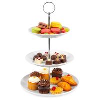 Patera 3-piętrowa Poziomowa Taca na Ciasto Ciastka Owoce Przekąski Desery