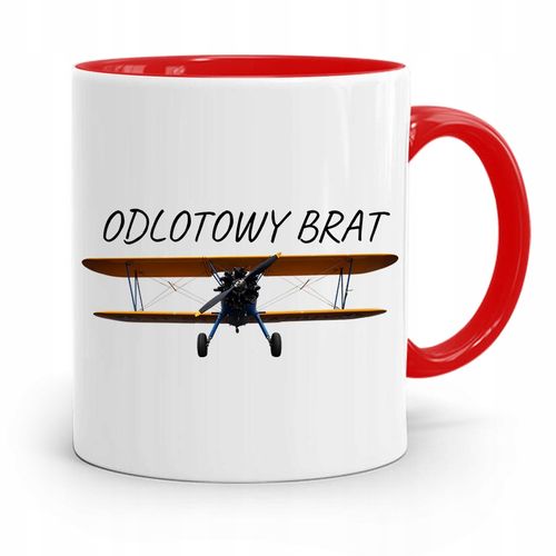 Kubek Czerwony Prezent Dla Brata Odlotowy Brat Z Nadrukiem Ze Zdjęciem na Arena.pl
