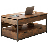 Stolik kawowy loft rozkładany szuflady 100 cm