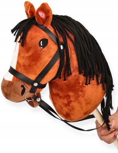 Premium Hobby Horse Konik na patyku Głowa konia kiju Skoczek GNIADEK na Arena.pl