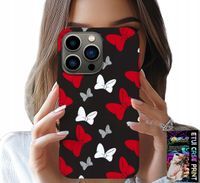 ETUI DO IPHONE 15 PRO - KOKARDKI CZERWONO BIAŁE MYSZKA, WZORY