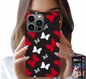 ETUI DO IPHONE 15 PRO - KOKARDKI CZERWONO BIAŁE MYSZKA, WZORY