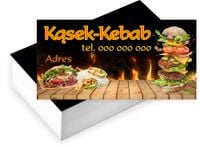 Wizytówki firmowe GOTOWY PROJEKT GRATIS 100 sztuk KEBAB FAST-FOOD HAMBURGER