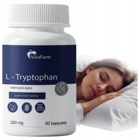 Tryptofan 500mg kapsułki 90 szt pullulan na Dobry Sen na STRES Nastrój