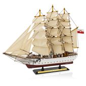 Model Statku Dar Pomorza (53x42,5 cm) z Grawerem Prezent na Emeryturę