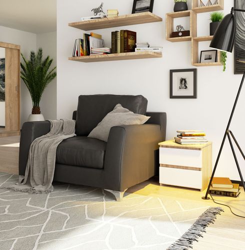 SZAFKA NOCNA CL2 40 cm SONOMA / BIAŁA na Arena.pl