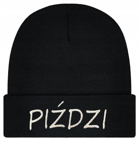Czapka zimowa beanie z własnym haftem napisem personalizacja 26 kolorów na Arena.pl