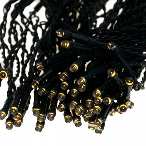 LAMPKI CHOINKOWE SOLARNE 100 LED 10m GIRLANDA CIEPŁE BIAŁE 8 FUNKCJI na Arena.pl