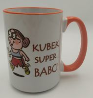 kubek ceramiczny duży w kartoniku 450ml  babcia.