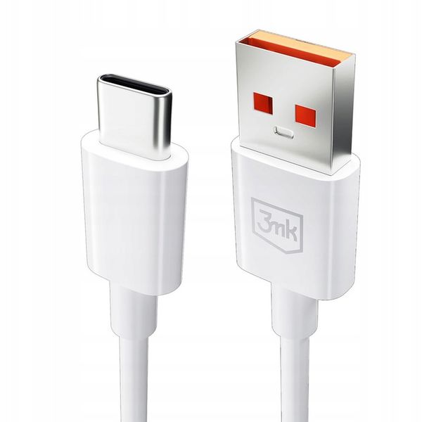Biały Kabel USB do USB-C - szybkie ładowanie 60W 3A, długi 1.2m Hyper Cable zdjęcie 4