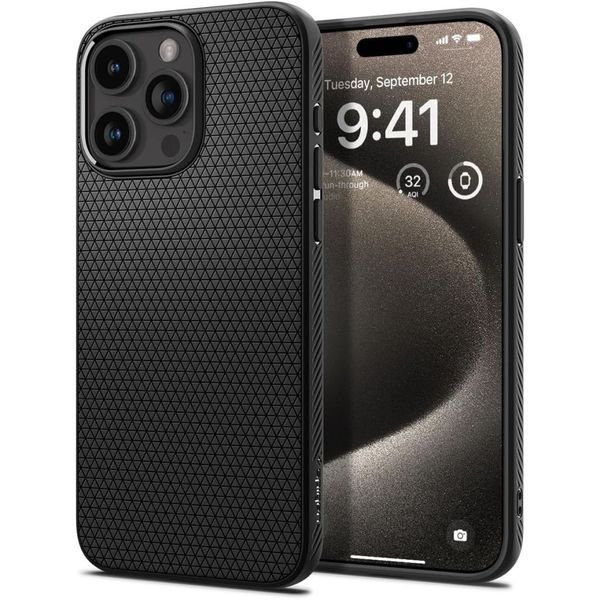 SPIGEN LIQUID AIR IPHONE 15 PRO MAX MATTE BLACK zdjęcie 1