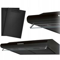 OKAP KUCHENNY PODSZAFKOWY POCHŁANIACZ 60 CM BERDSEN BE-10-A CZARNY