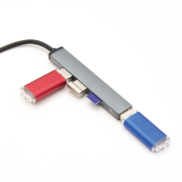 Orico Hub USB-A 5Gbps 3*USB-A, microSD, alu zdjęcie 2