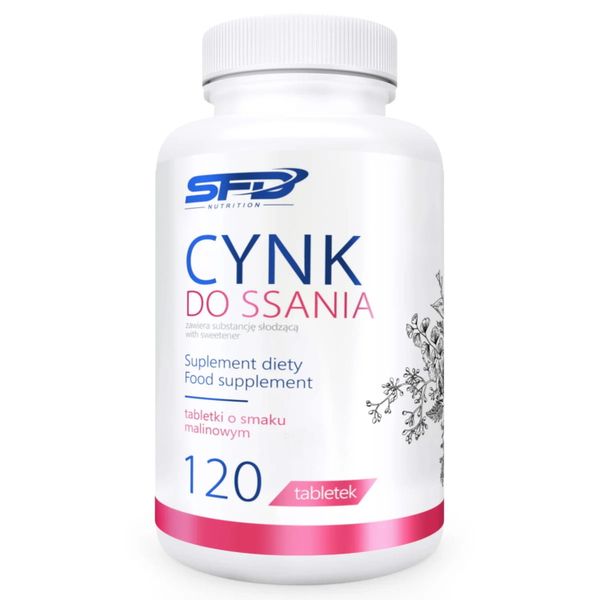 Malinowy Cynk do Ssania 120tab - SFD zdjęcie 1