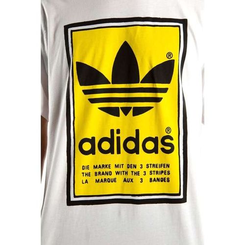 adidas FILLED LABEL TEE 937 WHITE YELLOW S na Arena.pl