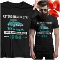 PREZENT NA 30 40 50 60 70 URODZINY DLA TATY FACETA MĘSKA KOSZULKA KLASYK