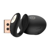 Rosy Gold – C-Shape Vibrator With Luxury Charging Case – Black