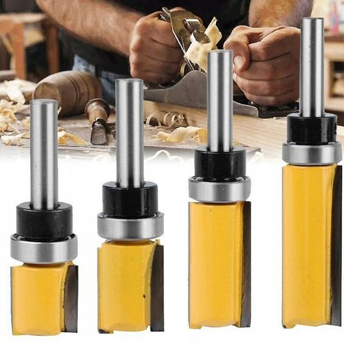 FREZ PROSTY KOPIUJĄCY Z ŁOŻYSKIEM DO DREWNA TRZPIEŃ 8 MM 4 SZT na Arena.pl