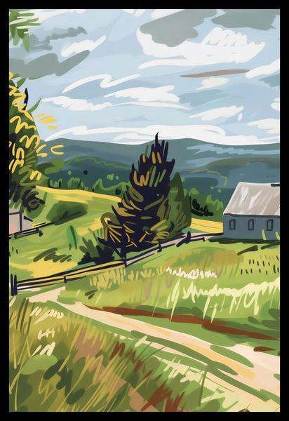 Plakat 68x101cm Bujna Wieś zdjęcie 2