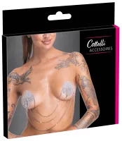 cottelli accessoires dekoracyjne ozdoby na ciało square srebrne 6,5x6,5 cm