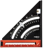 NEO TOOLS KĄTOWNIK ALUMINIOWY EKIERKA BUDOWLANA ZE STOPKĄ 185X 317mm 72-105