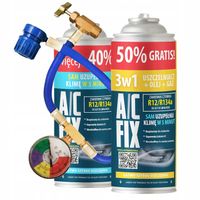 Zestaw Uszczelniacz 3w1 + GAZ R134a +manometr WIĘKSZE PUSZKI 626g czynnika