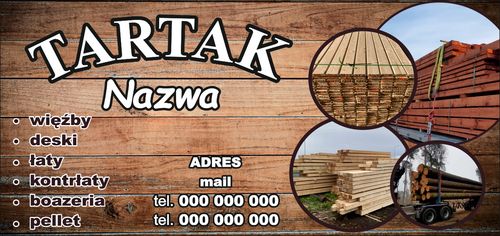 BANER REKLAMOWY projekt 130x80 cm USŁUGI BUDOWLANE na Arena.pl