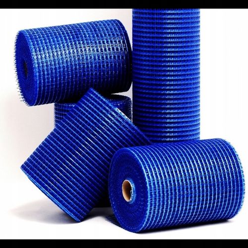 Siatka tynkarska niebieska 25cm x 50m oczko 10x10 na Arena.pl