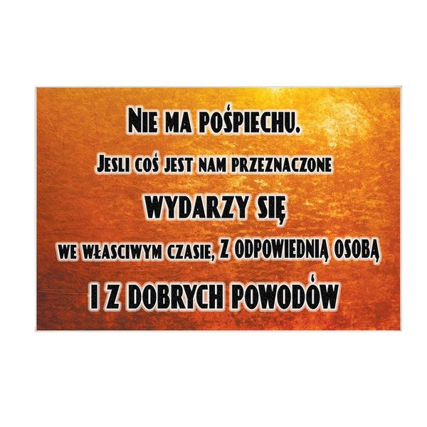 Nie ma pośpiechu - magnes szklany zdjęcie 1