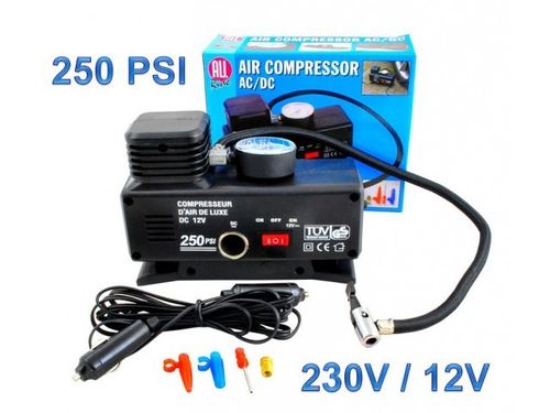Kompresor samochodowy 250PSI / DC 12V AC 230V na Arena.pl