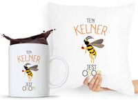 Zestaw Poduszka + Kubek Dla Kelnera Prezent Z Nadrukiem Ze Zdjęciem