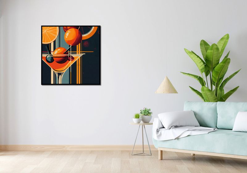 Plakat 80x80cm Koktajl w Stylu zdjęcie 4
