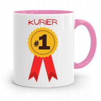 Kubek Różowy Dla Kuriera Numer Jeden Prezent Z Nadrukiem Ze Zdjęciem