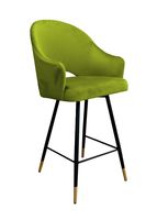 Krzesło barowe Velvet czarna podstawa/złota BL75