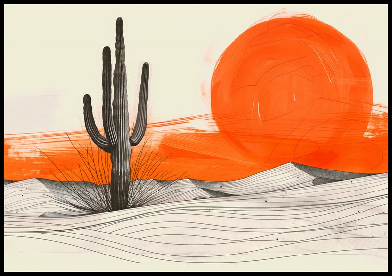 Plakat 100x70cm Kaktus Saguaro zdjęcie 2