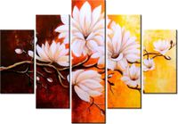 105CM 150CM OBRAZ 5 ELEM MAGNOLIE PEŁNI DRUK