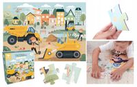 Puzzle Gigant Ciężarówka W Mieście Koparka Budowa 48El 69X49Cm Xl
