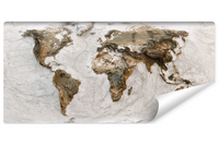 Fototapeta Do Salonu MAPA Świata Beton Abstrakcja Efekt 3D 450cm x 300cm