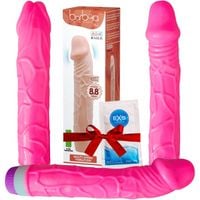 RÓŻOWY DUŻY WIBRATOR REALISTYCZNY PENIS PETARDA DO ORGAZMÓW XL + GRATIS ŻEL